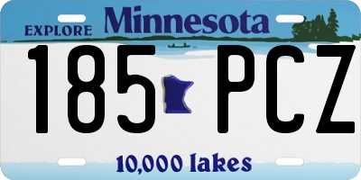 MN license plate 185PCZ