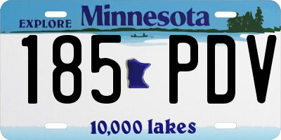MN license plate 185PDV