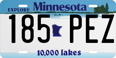 MN license plate 185PEZ