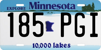 MN license plate 185PGI