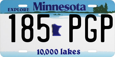 MN license plate 185PGP