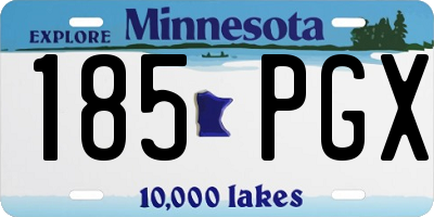MN license plate 185PGX