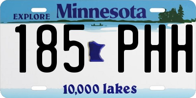 MN license plate 185PHH