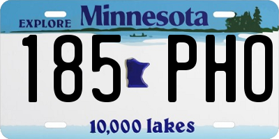 MN license plate 185PHO