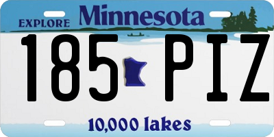 MN license plate 185PIZ