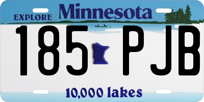 MN license plate 185PJB