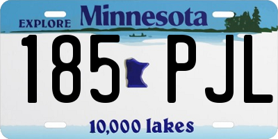 MN license plate 185PJL