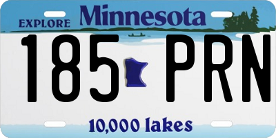 MN license plate 185PRN