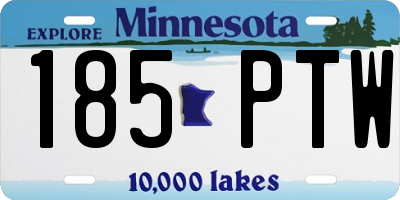 MN license plate 185PTW