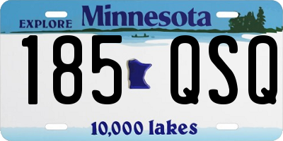 MN license plate 185QSQ