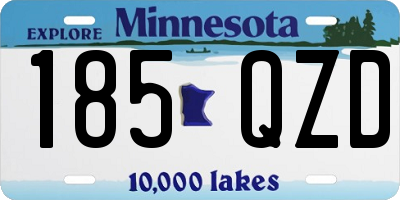 MN license plate 185QZD