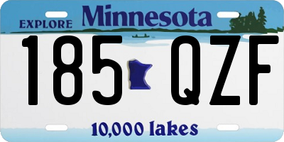 MN license plate 185QZF