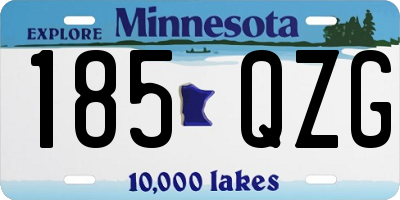MN license plate 185QZG