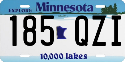 MN license plate 185QZI