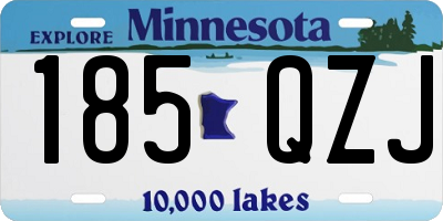 MN license plate 185QZJ