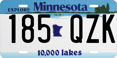 MN license plate 185QZK