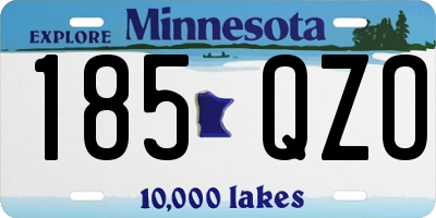 MN license plate 185QZO