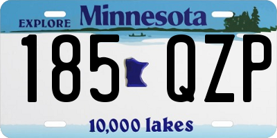 MN license plate 185QZP