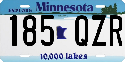 MN license plate 185QZR