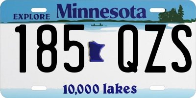 MN license plate 185QZS
