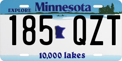 MN license plate 185QZT
