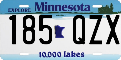 MN license plate 185QZX