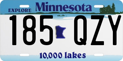 MN license plate 185QZY