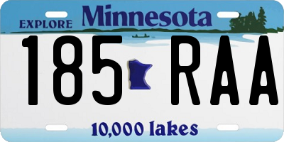 MN license plate 185RAA