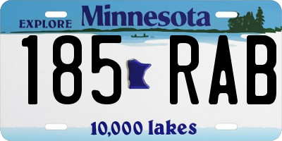 MN license plate 185RAB