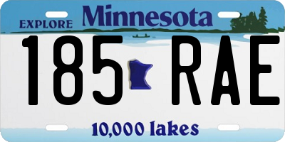 MN license plate 185RAE