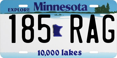 MN license plate 185RAG
