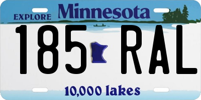 MN license plate 185RAL