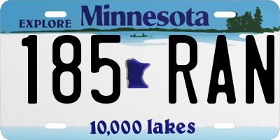 MN license plate 185RAN