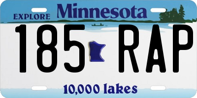 MN license plate 185RAP
