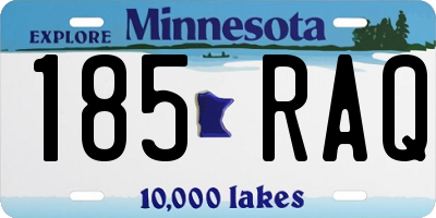 MN license plate 185RAQ