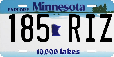 MN license plate 185RIZ