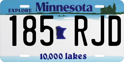 MN license plate 185RJD