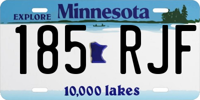 MN license plate 185RJF