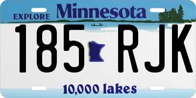 MN license plate 185RJK