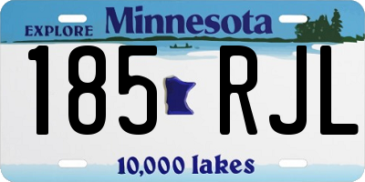 MN license plate 185RJL