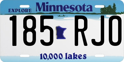 MN license plate 185RJO