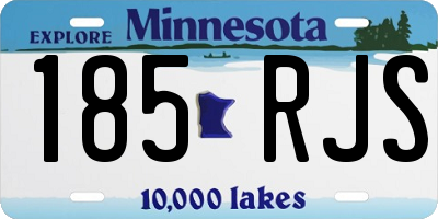 MN license plate 185RJS