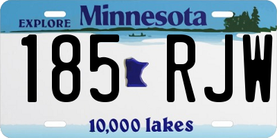 MN license plate 185RJW