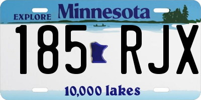 MN license plate 185RJX