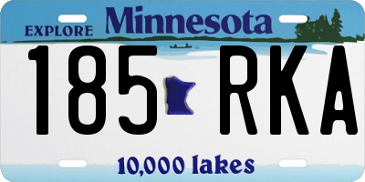 MN license plate 185RKA