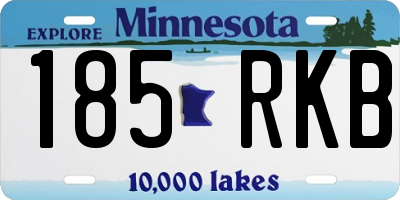 MN license plate 185RKB