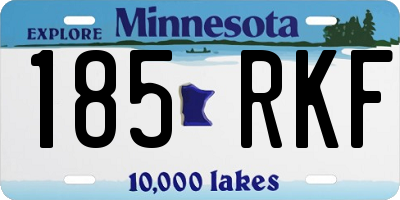 MN license plate 185RKF