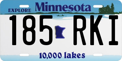 MN license plate 185RKI