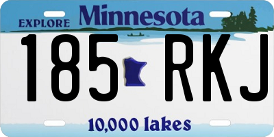 MN license plate 185RKJ