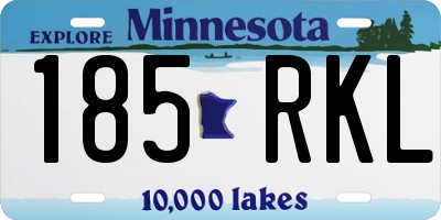 MN license plate 185RKL